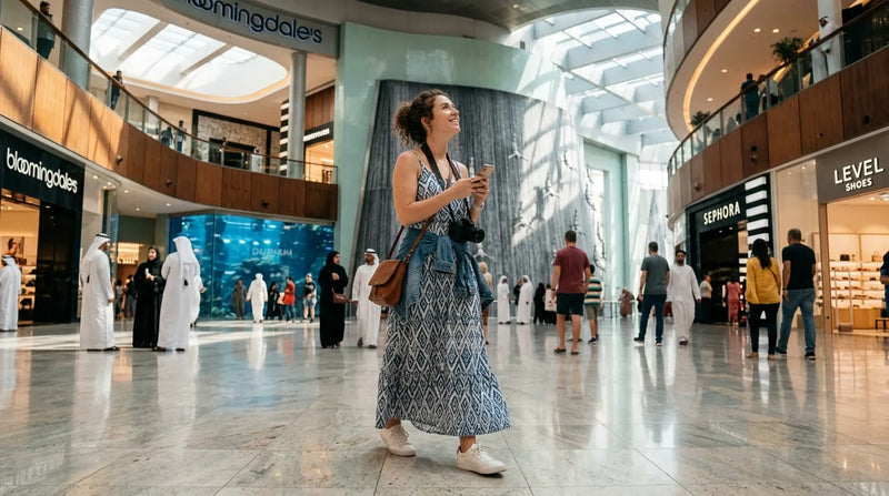 Tourist in western Dress in Dubai Mall
