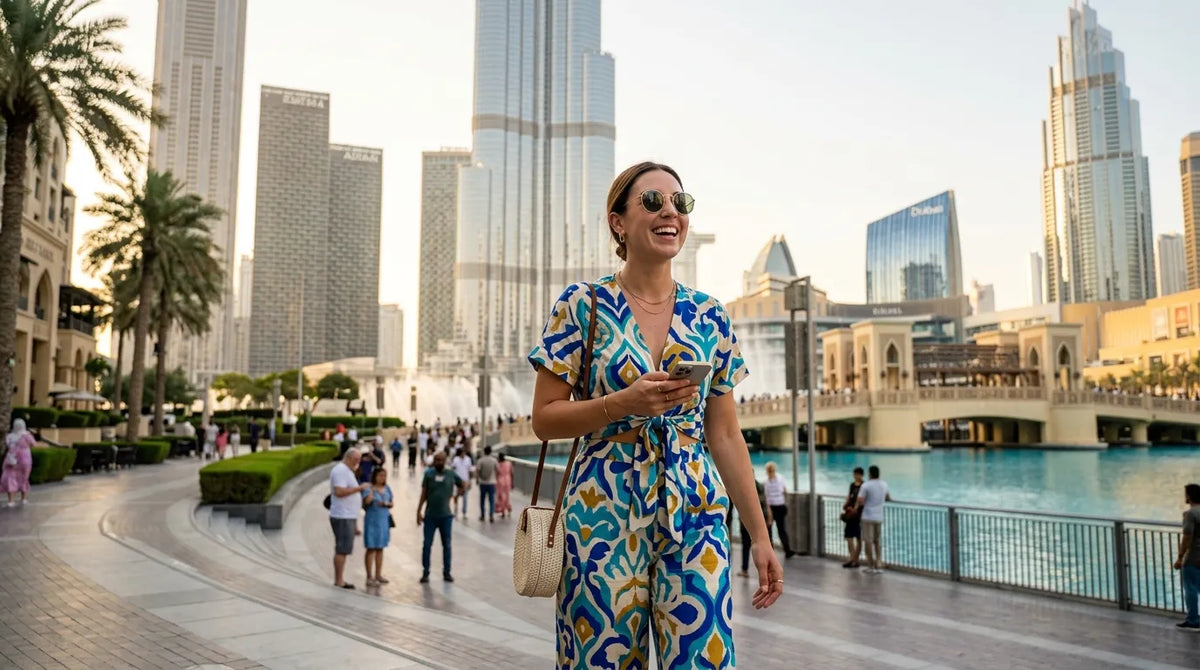 Tourist in Co Ord Set in Dubai