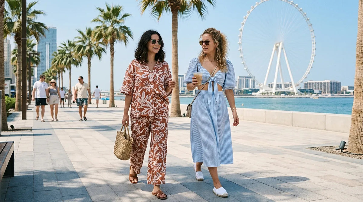 Women in co-ord sets in Dubai