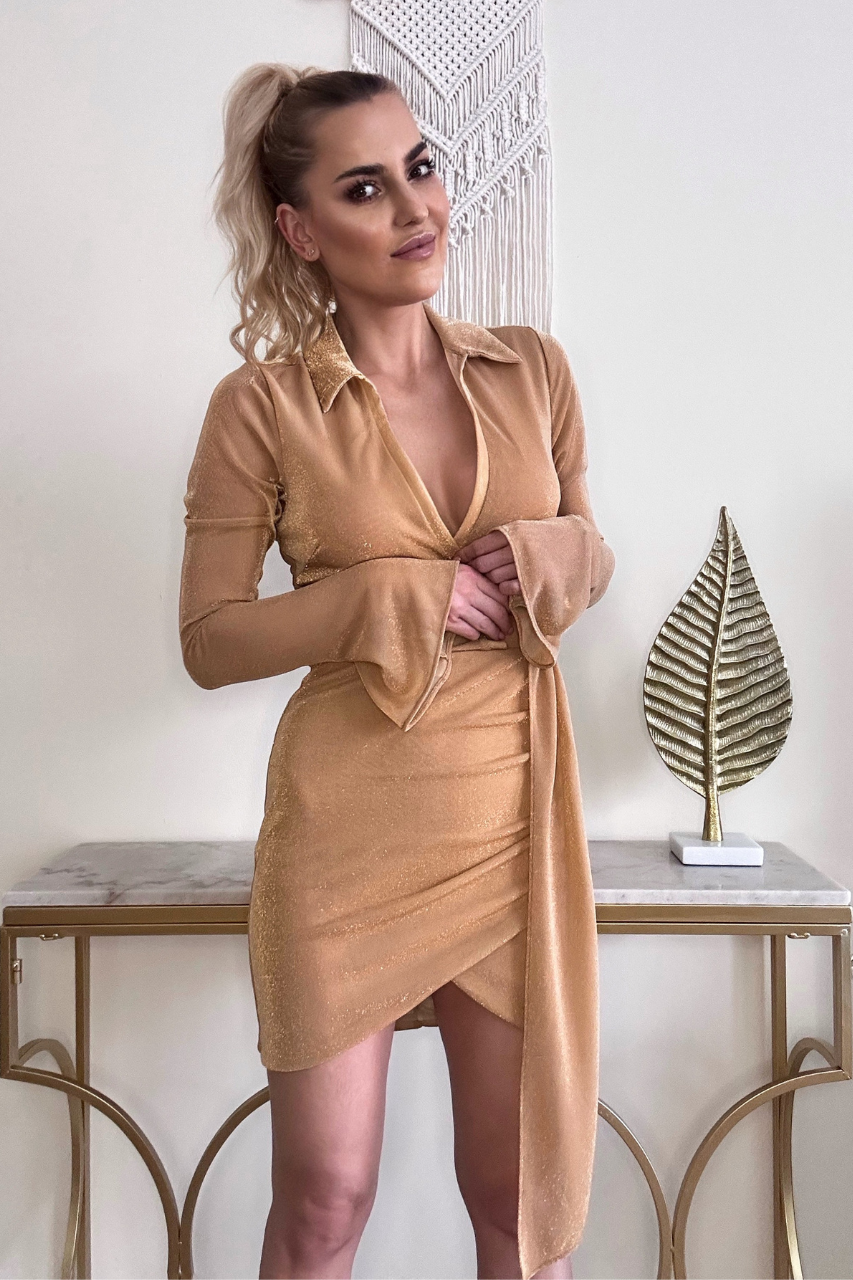 MINI DRESS IN GOLD